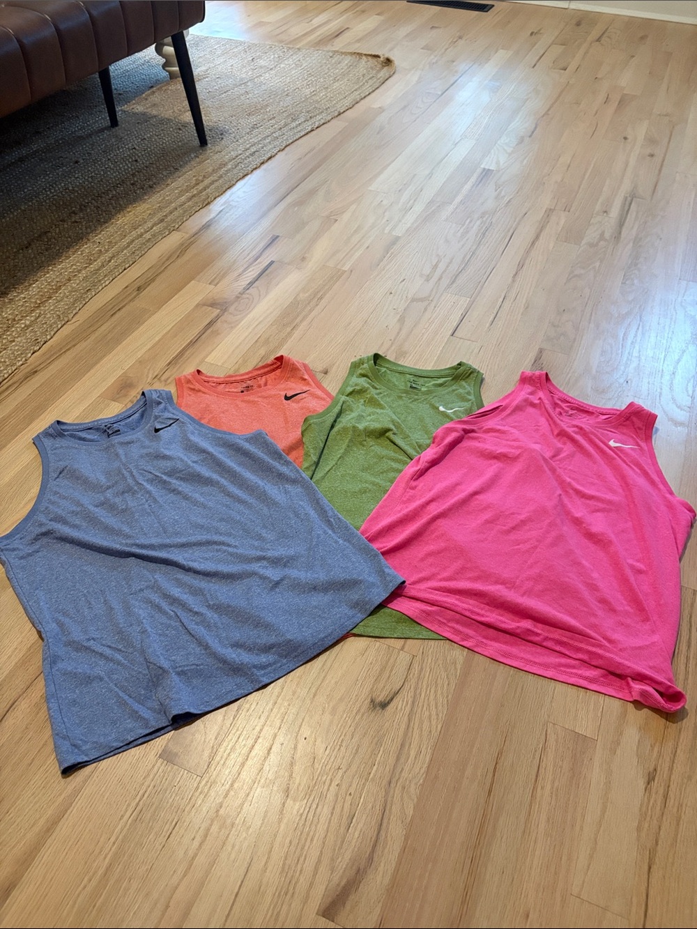 Nike Women's Dry-fit Tank Tops - Blue, Orange, Green, Pink (4-Pack)
